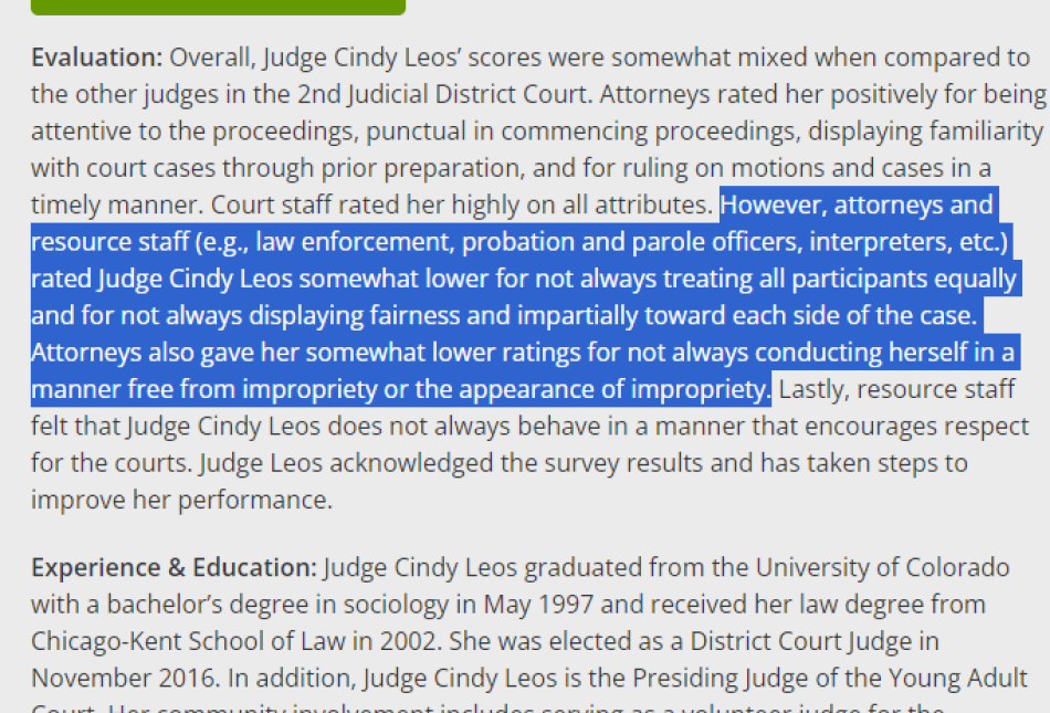 Judge Cindy Leos' track record makes her ripe for a 